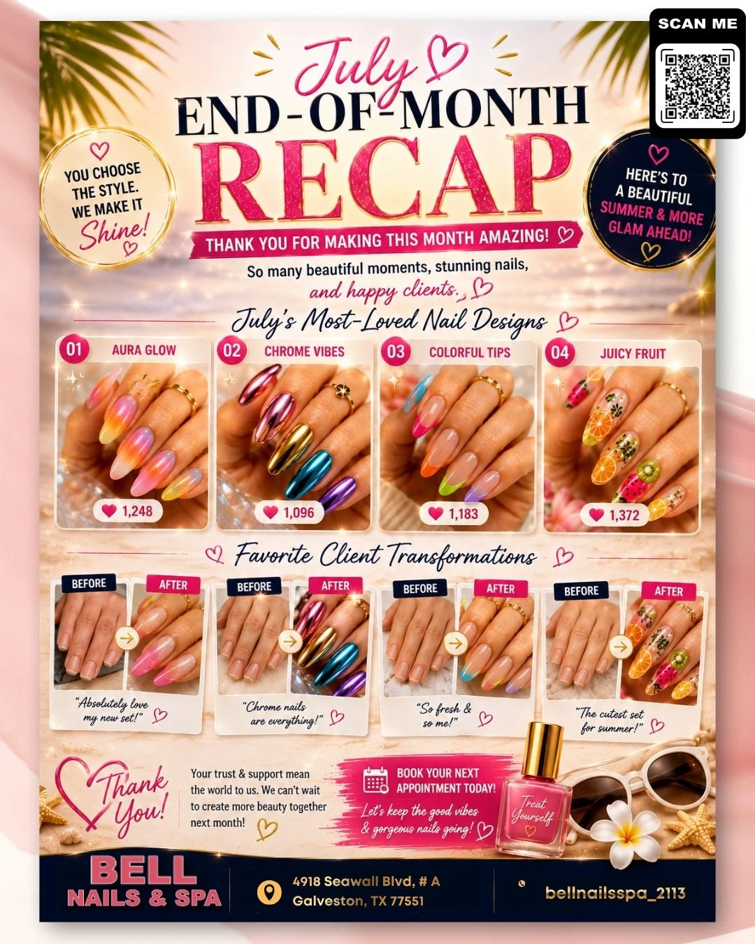Bell Nails & Spa Galveston, TX 77551